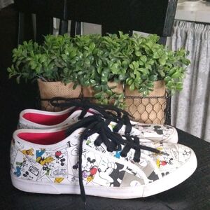 Disney Black and White Cartoon Sneakers